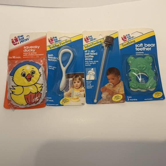 The First Years Other - Lot Of 4 Vintage The First Years 1988-1990 Baby Products